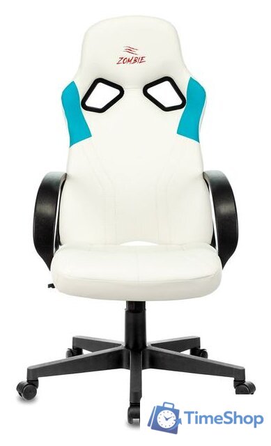 Игровое (геймерское) кресло Zombie Runner (белый/голубой) - Изображение №2 — Интернет-магазин Time-Shop
