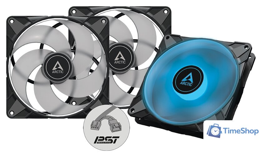 Комплект вентиляторов для корпуса Arctic P14 PWM PST RGB 0dB ACFAN00255A - Изображение №1 — Интернет-магазин Time-Shop