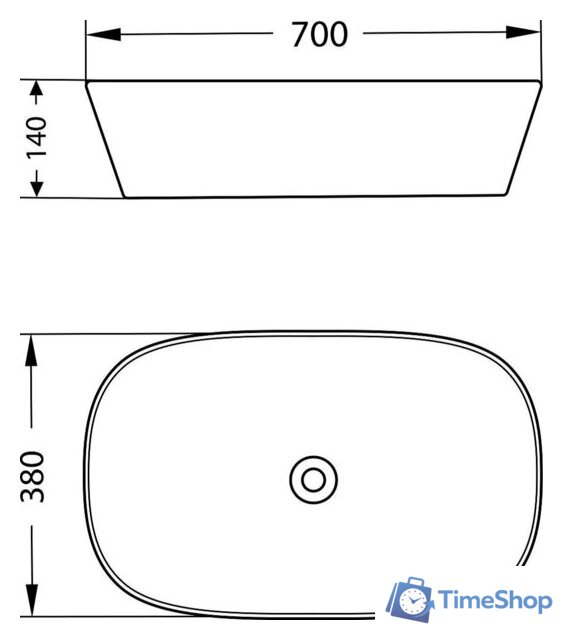 Умывальник Lauter 21393-70 + Moon 21СК8691BS - Изображение №4 — Интернет-магазин Time-Shop