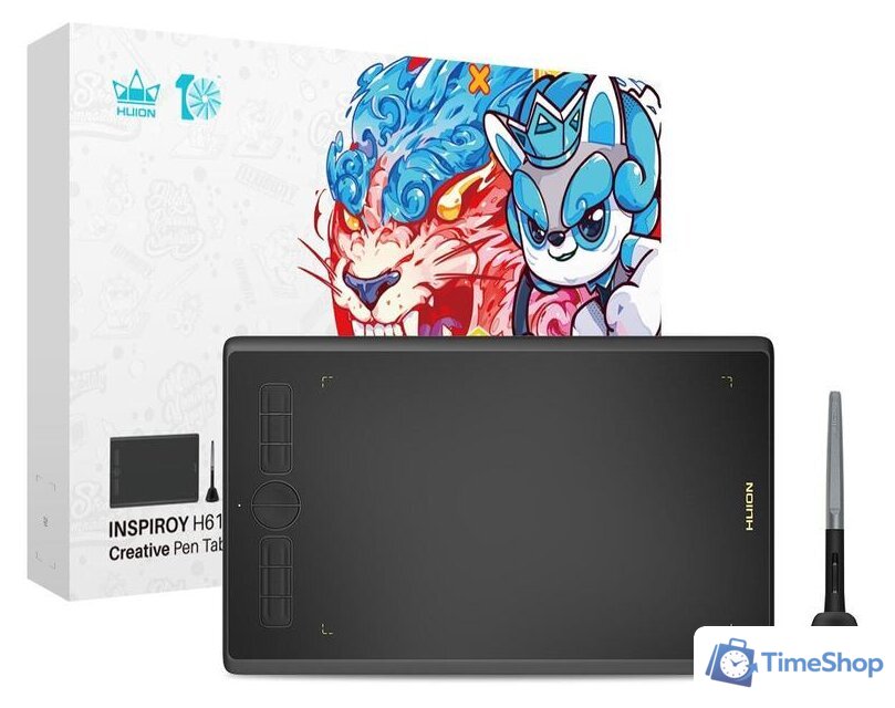 Графический планшет Huion Inspiroy H610X (черный) - Изображение №7 — Интернет-магазин Time-Shop