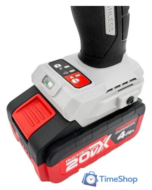 Ударная дрель-шуруповерт Crown CT21127HMX-4 BMC (с 2-мя АКБ, кейс) - Изображение №6 — Интернет-магазин Time-Shop