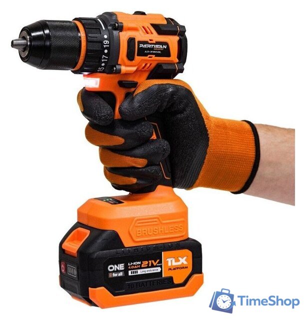 Дрель-шуруповерт Partisan AD-2180BL (с 2-мя АКБ, кейс) - Изображение №5 — Интернет-магазин Time-Shop
