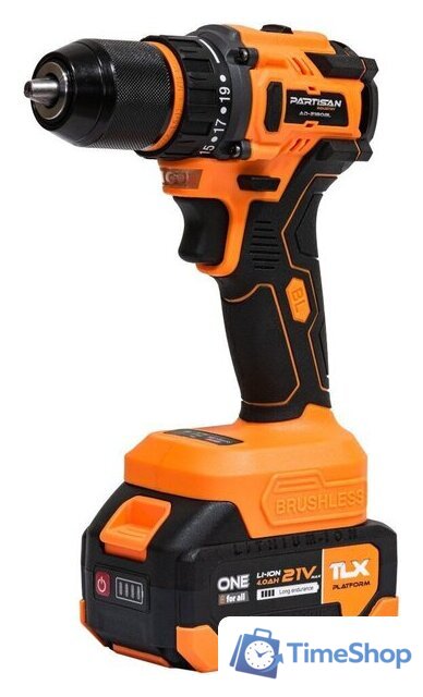 Дрель-шуруповерт Partisan AD-2180BL (с 2-мя АКБ, кейс) - Изображение №2 — Интернет-магазин Time-Shop
