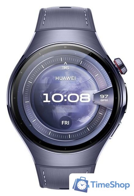 Умные часы Huawei Watch 5 46 мм (фиолетовый, с фиолетовым силиконовым ремешком, международная версия) - Изображение №3 — Интернет-магазин Time-Shop