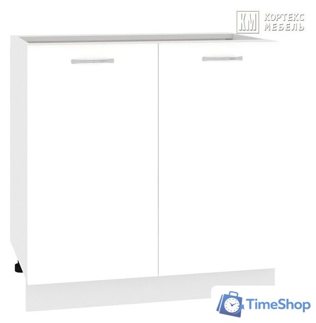 Шкаф напольный Кортекс-мебель Корнелия Лира НШ80р (белый/королевский опал) - Изображение №1 — Интернет-магазин Time-Shop