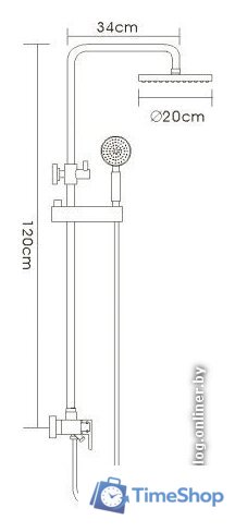 Душевая система  FRAP F2431 - Изображение №2 — Интернет-магазин Time-Shop
