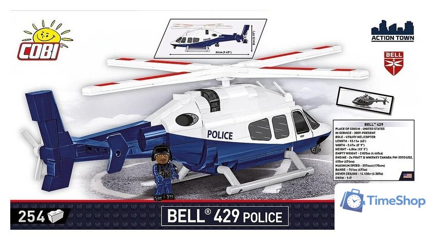 Конструктор Cobi Action Town Bell 429 Police - Изображение №5 — Интернет-магазин Time-Shop