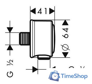 Шланговое подключение Axor Montreux Fixfit 16884000 (хром) - Изображение №2 — Интернет-магазин Time-Shop