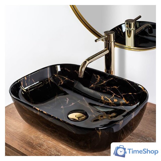 Умывальник Rea Belinda (черный мрамор глянцевый) - Изображение №5 — Интернет-магазин Time-Shop