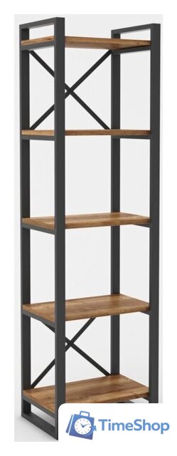 Стеллаж Hype Mebel Стандарт 50x170 (черный/дуб галифакс олово) - Изображение №1 — Интернет-магазин Time-Shop