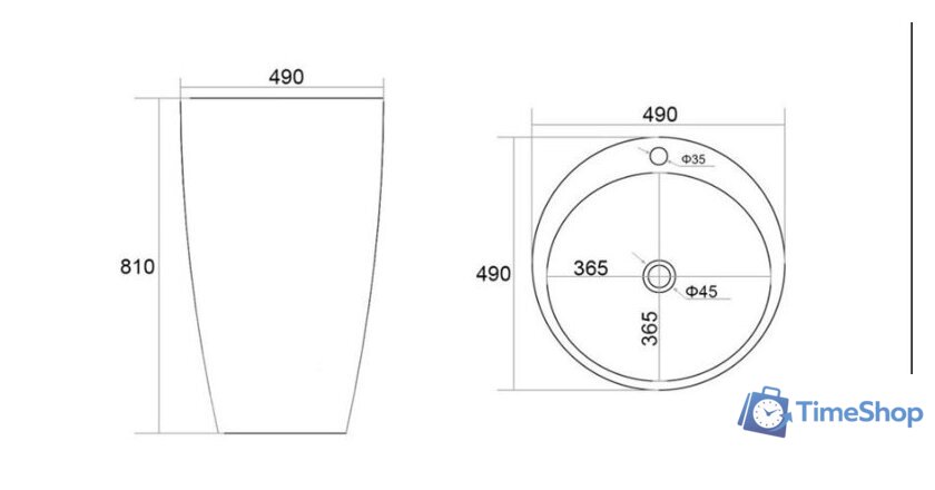 Умывальник WeltWasser LEERBACH 4949 GL-WT - Изображение №2 — Интернет-магазин Time-Shop