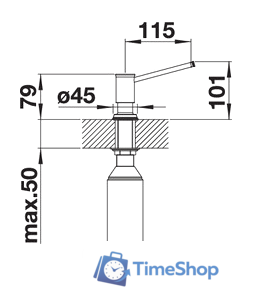 Дозатор для моющего средства Blanco Livia (манган) - Изображение №2 — Интернет-магазин Time-Shop