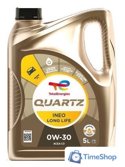 Моторное масло Total Quartz Ineo Long Life 0W-30 5л - Изображение №1 — Интернет-магазин Time-Shop