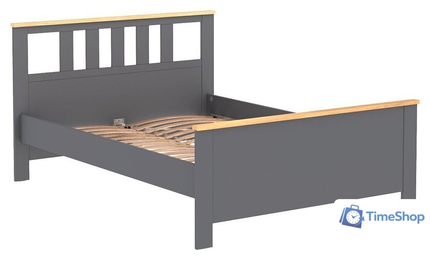 Кровать Mio Tesoro Сага 140x200 2.08.04.060.15 (серый/ясень) - Изображение №1 — Интернет-магазин Time-Shop