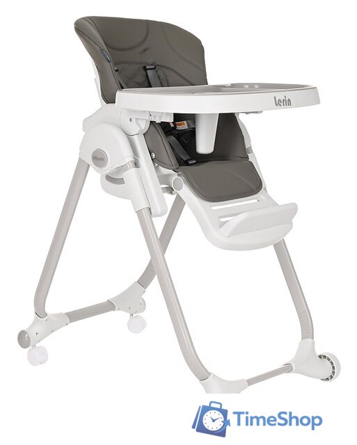 Высокий стульчик Pituso Lerin (серый, экокожа) - Изображение №1 — Интернет-магазин Time-Shop