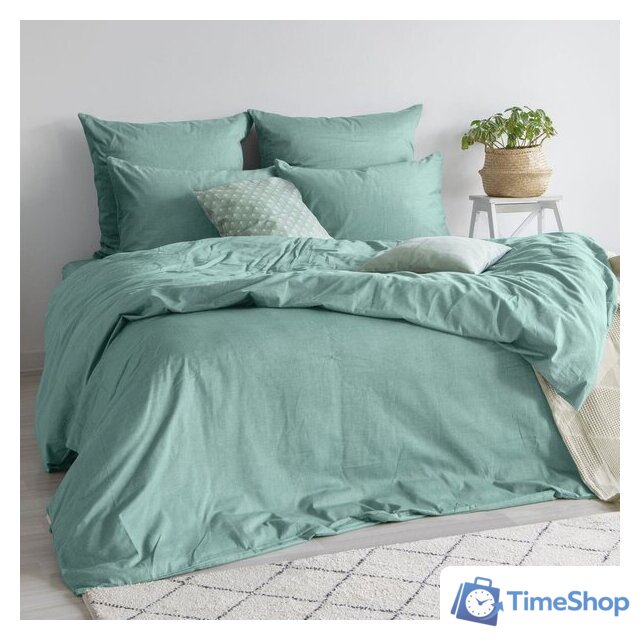 Пододеяльник Нордтекс Verossa 200x220 776133 (Melange Emerald) - Изображение №7 — Интернет-магазин Time-Shop