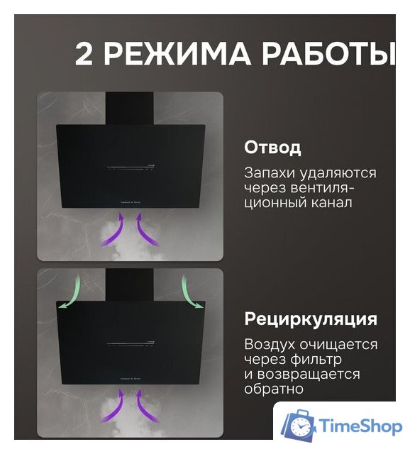 Кухонная вытяжка Zigmund & Shtain K 153.6 B - Изображение №5 — Интернет-магазин Time-Shop