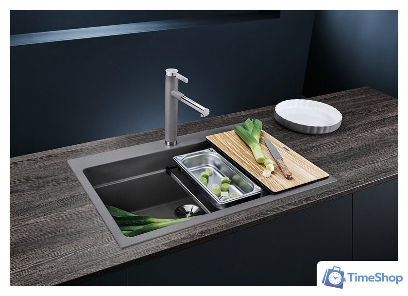 Кухонная мойка Blanco Etagon 6 Colour 527747 (вулканический серый) - Изображение №2 — Интернет-магазин Time-Shop