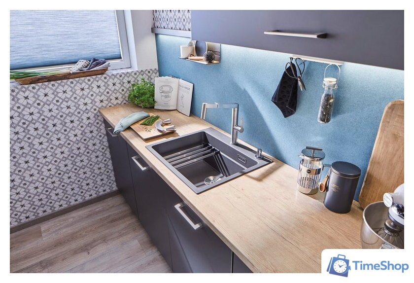 Кухонная мойка Blanco Etagon 6 Colour 527747 (вулканический серый) - Изображение №3 — Интернет-магазин Time-Shop