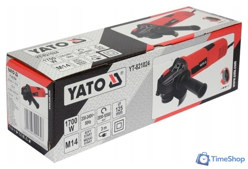 Угловая шлифмашина Yato YT-821024 - Изображение №5 — Интернет-магазин Time-Shop