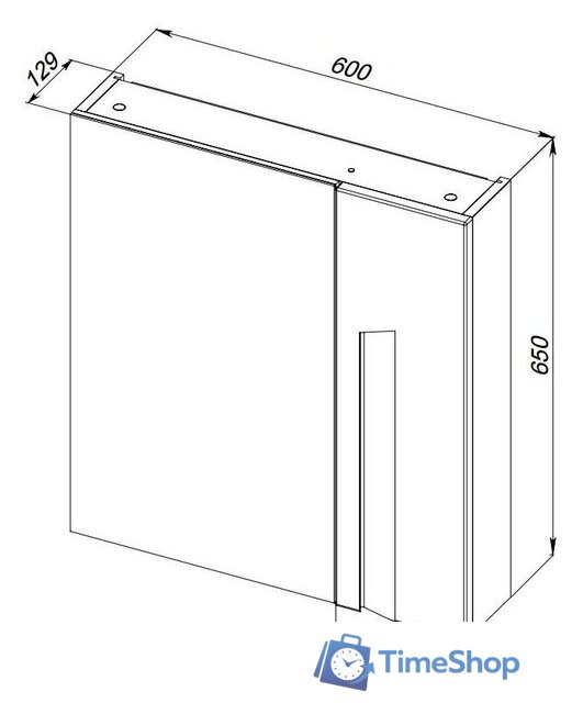  АВН Шкаф с зеркалом Ливорно 60 33.15 - Изображение №6 — Интернет-магазин Time-Shop