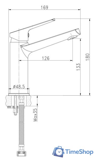 Смеситель Cersanit Flavis 63037 - Изображение №2 — Интернет-магазин Time-Shop