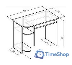 Стол Мебель-класс Компакт (белый/дуб сонома) - Изображение №3 — Интернет-магазин Time-Shop