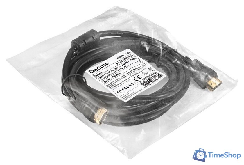 Кабель ExeGate EX-CC-HDMI-3.0F - Изображение №2 — Интернет-магазин Time-Shop