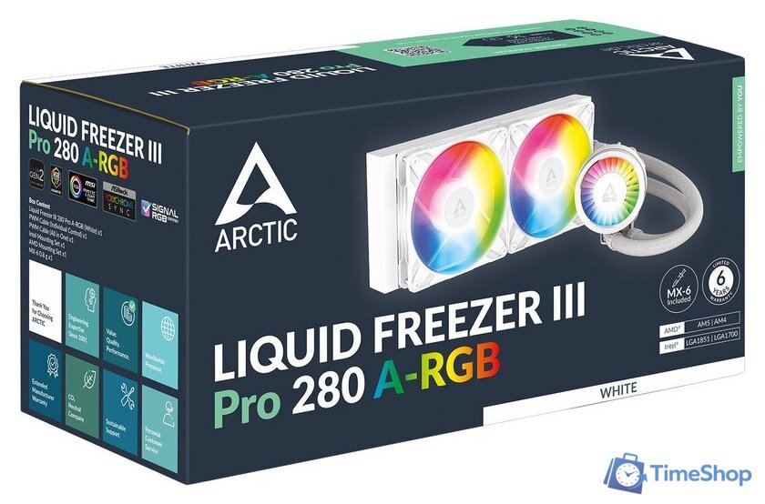 Система жидкостного охлаждения для процессора Arctic Liquid Freezer III Pro 280 A-RGB ACFRE00187A - Изображение №6 — Интернет-магазин Time-Shop