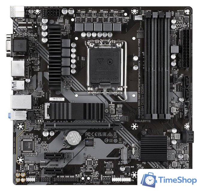 Материнская плата Gigabyte B760M DS3H DDR4 (rev. 1.0) - Изображение №1 — Интернет-магазин Time-Shop