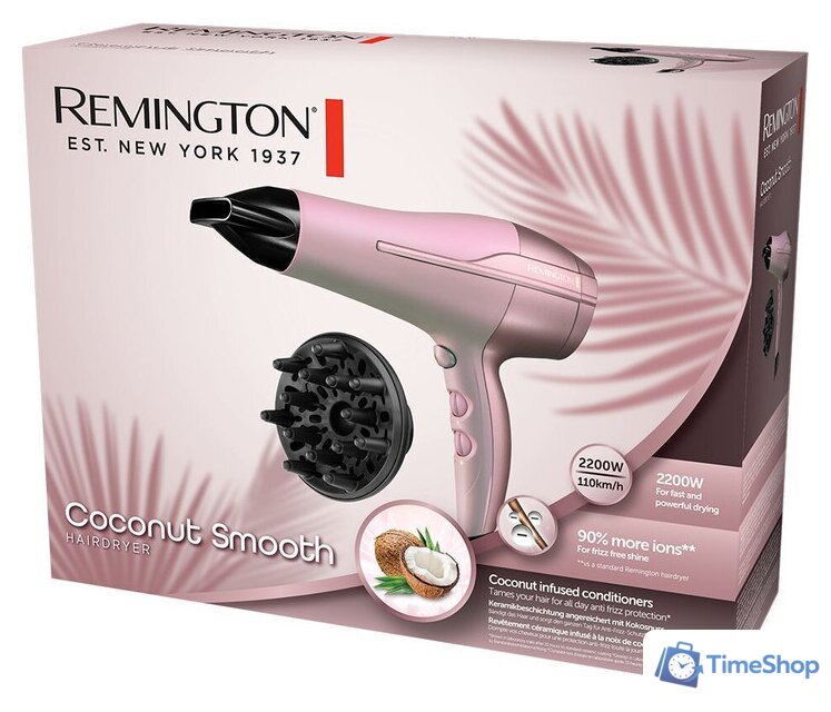 Фен Remington Coconut Smooth D5901 - Изображение №3 — Интернет-магазин Time-Shop