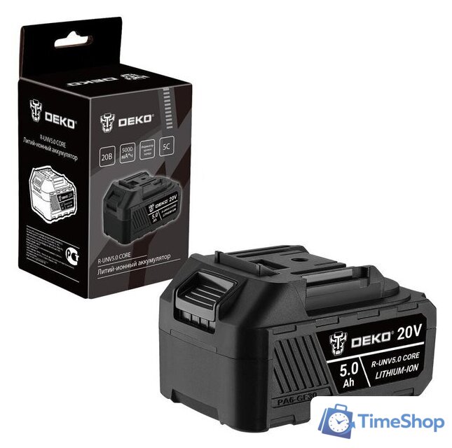 Аккумулятор Deko R-UNV5.0 CORE 083-1016 (20В/5 Ач) - Изображение №1 — Интернет-магазин Time-Shop
