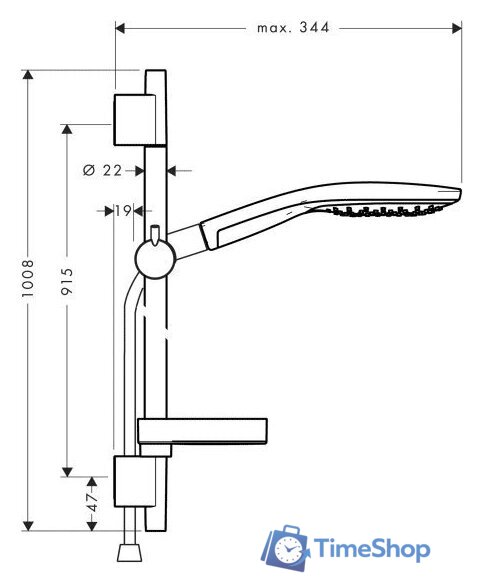 Душевой гарнитур  Hansgrohe Raindance Select S 150 (27803400) - Изображение №2 — Интернет-магазин Time-Shop
