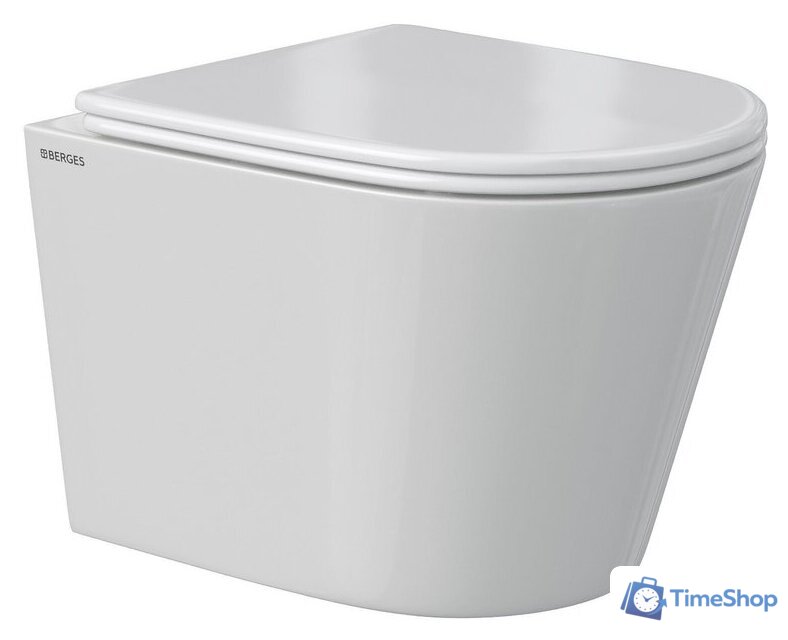 Унитаз подвесной Berges Wasserhaus Vita Rimless 043381 (с сиденьем) - Изображение №4 — Интернет-магазин Time-Shop