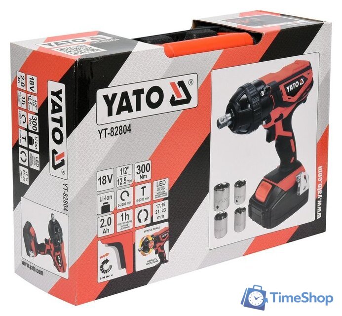 Гайковерт Yato YT-82804 (с 1-им АКБ, кейс) - Изображение №5 — Интернет-магазин Time-Shop