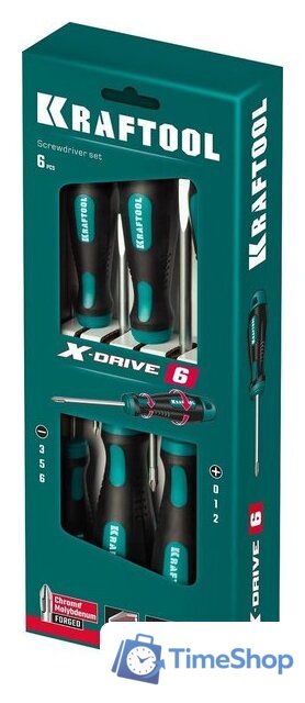 Набор отверток KRAFTOOL 250081-H6 (6 предметов) - Изображение №7 — Интернет-магазин Time-Shop