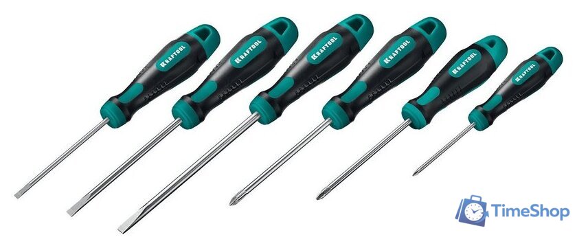Набор отверток KRAFTOOL 250081-H6 (6 предметов) - Изображение №2 — Интернет-магазин Time-Shop