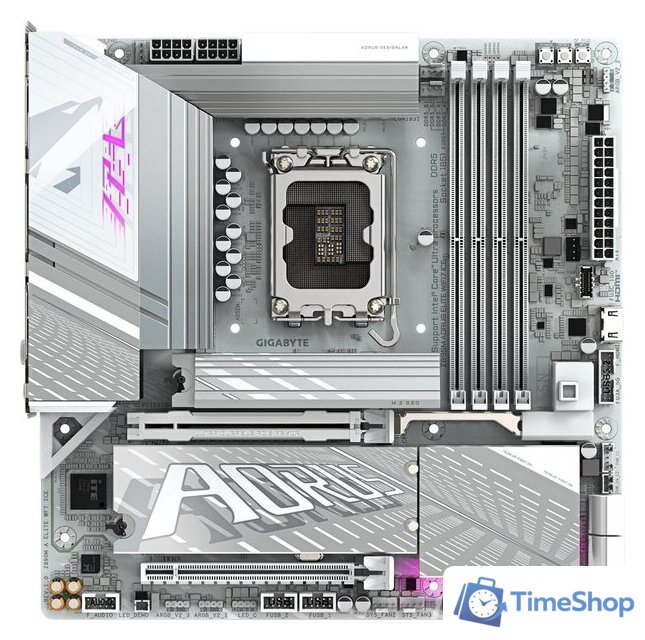 Материнская плата Gigabyte Z890M Aorus Elite WiFi7 Ice - Изображение №1 — Интернет-магазин Time-Shop
