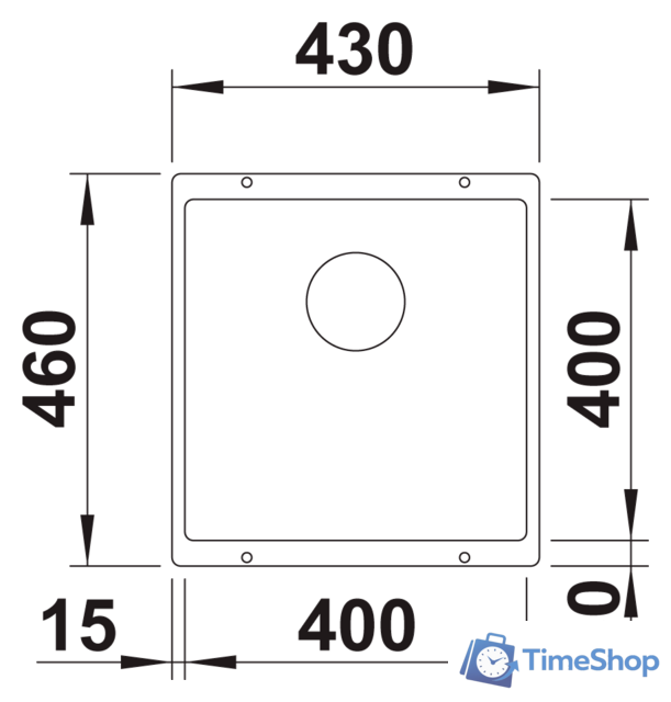 Кухонная мойка Blanco Rotan 400-U 526097 (черный) - Изображение №2 — Интернет-магазин Time-Shop