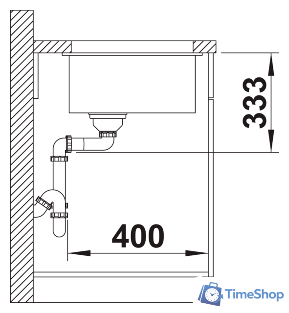 Кухонная мойка Blanco Rotan 400-U 526097 (черный) - Изображение №5 — Интернет-магазин Time-Shop