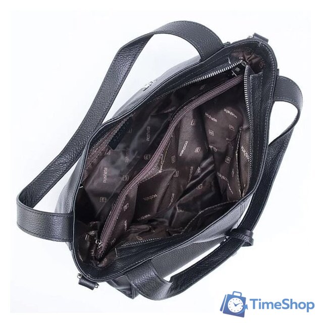 Женская сумка Poshete 845-SR6065OL-BLK (черный) - Изображение №3 — Интернет-магазин Time-Shop