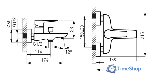 Смеситель Ferro Adore Black BDR1BLC - Изображение №2 — Интернет-магазин Time-Shop