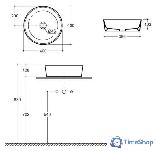 Умывальник Керамин Арена 40 ФС (серый, матовый) - Изображение №6 — Интернет-магазин Time-Shop
