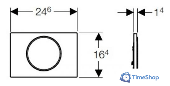 Панель смыва Geberit Sigma 10 115.758.KN.5 (хром матовый/хром глянцевый) - Изображение №2 — Интернет-магазин Time-Shop