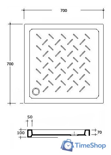 Душевой поддон RGW CR-077 70x70 - Изображение №2 — Интернет-магазин Time-Shop