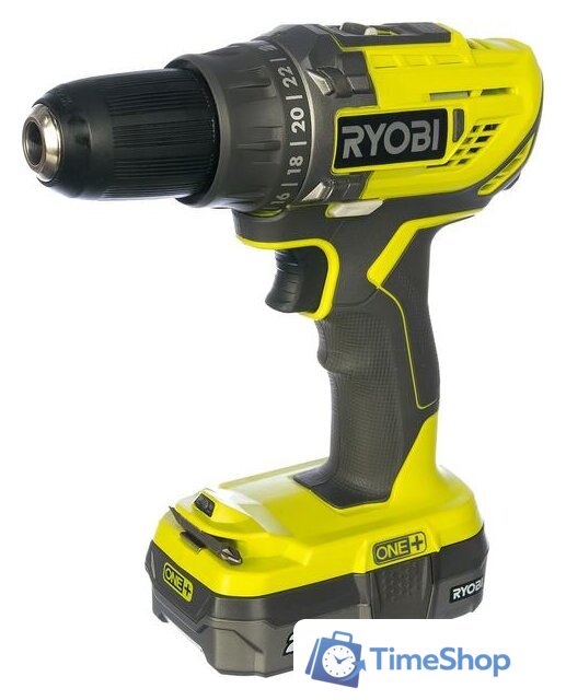 Дрель-шуруповерт Ryobi R18DD3-220S 5133003348 (с 2-мя АКБ 2 Ah, сумка) - Изображение №4 — Интернет-магазин Time-Shop