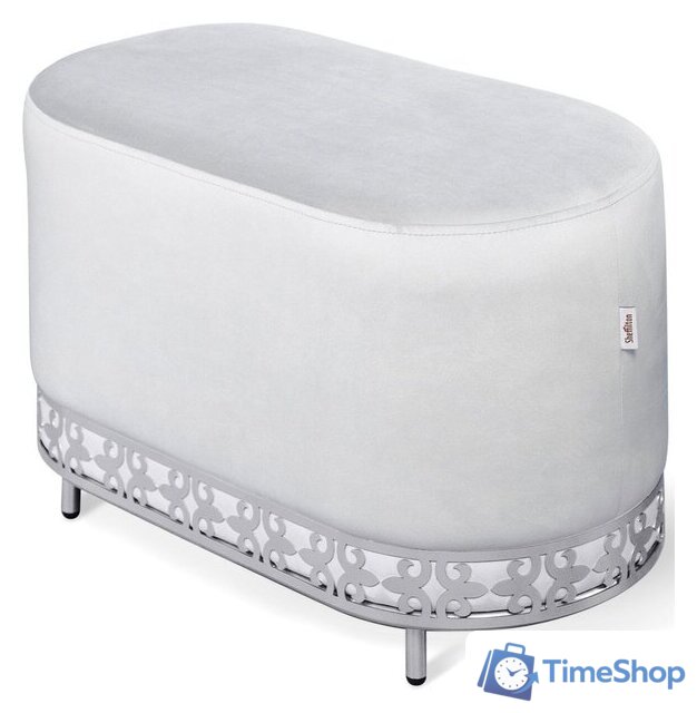Пуфик Sheffilton SHT-B21-1 (серое облако/хром лак) - Изображение №1 — Интернет-магазин Time-Shop