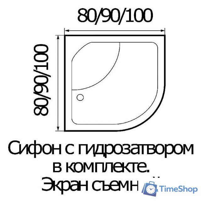 Душевой поддон River Wemor 80/43 C - Изображение №3 — Интернет-магазин Time-Shop