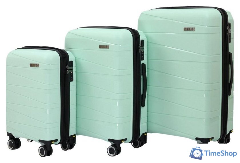 Чемодан-спиннер Pride РР-201 (M, мятный) - Изображение №11 — Интернет-магазин Time-Shop