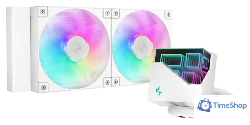 Система жидкостного охлаждения для процессора DeepCool LT240 WH ARGB R-LT240-WHAMNC-G-1 - Изображение №1 — Интернет-магазин Time-Shop